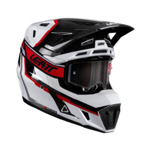 Casco Kit Moto LEATT  7.5 V26 Blanco Rojo